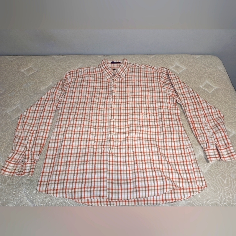 Alan Flusser long sleeve plaid XXL men's button-down shirt.